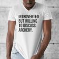 Introverted Archer Archery Introvert Men's V-Neck T-Shirt