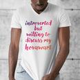 Introverted Willing To Discuss Hovawart Introvert Men's V-Neck T-Shirt Introverted Willing To Discuss Hovawart Introvert Men's V-Neck T-Shirt