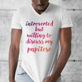 Introverted Willing To Discuss Papitese Introvert Men's V-Neck T-Shirt