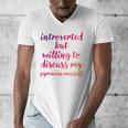 Introverted Willing To Discuss Pyrenean Mastiff Introvert Men's V-Neck T-Shirt