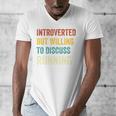 Introverted But Willing To Discuss Running Hobby Men's V-Neck T-Shirt