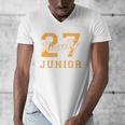 Junior Class 2027 Graduation Back To School Orange Letters Premium Tri-Blend Men's V-Neck T-Shirt