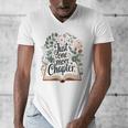 Just One More Chapter Bookish Book Reading Botanical Men's V-Neck T-Shirt Just One More Chapter Bookish Book Reading Botanical Men's V-Neck T-Shirt