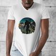 Just Me And My Yeti Retro Sunset Mountain Hiking Introvert Men's V-Neck T-Shirt Just Me And My Yeti Retro Sunset Mountain Hiking Introvert Men's V-Neck T-Shirt