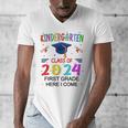 Kindergarten Graduation Class 2024 1st Grade Here I Come Men's V-Neck T-Shirt