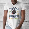Kindergarten Graduation Shirt I Survived Kindergarten Men's V-Neck T-Shirt