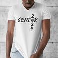 Lacrosse Senior 2024 Sticks And Ball Graduation Men's V-Neck T-Shirt