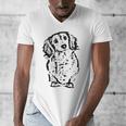 Long Hair Dachshund Lover Doxie Mom Dad Cute Wiener Dog Small Men's V-Neck T-Shirt