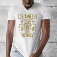 Los Angeles Hotrods Automotive Nostalgia Distressed Men's V-Neck T-Shirt