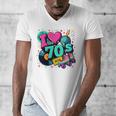 I Love The 70s Retro Cassette Roller Vinyl Disco Nostalgia Men's V-Neck T-Shirt