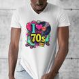 I Love The 70s Vintage Cassette Roller Vinyl Nostalgia 70s Premium Tri-Blend Men's V-Neck T-Shirt I Love The 70s Vintage Cassette Roller Vinyl Nostalgia 70s Premium Tri-Blend Men's V-Neck T-Shirt