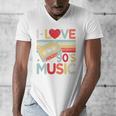 I Love 90's Music Retro Style Nostalgia Cassette 1990s Party Premium Tri-Blend Men's V-Neck T-Shirt I Love 90's Music Retro Style Nostalgia Cassette 1990s Party Premium Tri-Blend Men's V-Neck T-Shirt