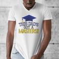 Masters Degree Proud Dad Graduation Shirt MBA Social Work Men's V-Neck T-Shirt