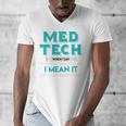 Med Tech Medical Technician Gag Lab Graduation Premium Men's V-Neck T-Shirt