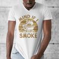 Mind If I Smoke BBQ Barbeque Grilling Chef Dad Men's V-Neck T-Shirt Mind If I Smoke BBQ Barbeque Grilling Chef Dad Men's V-Neck T-Shirt