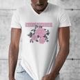 Nostalgia 80s 90s Retro Style Graphics Rose Pink Flower Men's V-Neck T-Shirt