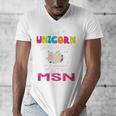 Nurse MSN Graduation Unicorn T-Shirt Nursing School Men's V-Neck T-Shirt