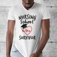 Nursing School Survivor Women Graduation RN Gift Shirt Men's V-Neck T-Shirt