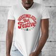 Overstimulated But Festive – Christmas Introvert Humor Men's V-Neck T-Shirt