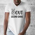 Peace Out Second Grade Last Day Of School Graduation Kids Men's V-Neck T-Shirt
