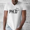 PhD Shirt Phinally Finally Done Graduation Her Men's V-Neck T-Shirt