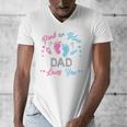 Pink Or Blue Dad Loves You Gender Reveal Men's V-Neck T-Shirt