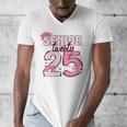 Pink Coquette Bow Senior 2025 Back To School Graduation Girl Men's V-Neck T-Shirt