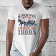 Please Be Patient With Me I'm From The 1900s Retro Nostalgic Premium Men's V-Neck T-Shirt