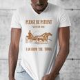 Please Be Patient With Me I'm From The 1900s Vintage Horses Men's V-Neck T-Shirt