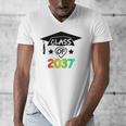 Pre-K -12th Grade Hand Prints Space Graduation Class Of 2037 Men's V-Neck T-Shirt