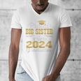 Proud Big Sister Of Two 2024 Graduate Class 2024 Graduation Premium Men's V-Neck T-Shirt