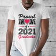 Proud Mom Of A 2021 Graduate Senior Graduation Men's V-Neck T-Shirt