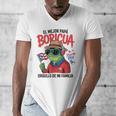 Puerto Rican Dad Idea For Men & Papá Boricua Coqui Frog Men's V-Neck T-Shirt