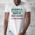 Qualified Psychologist PhD PsyD Shirt Graduation Men's V-Neck T-Shirt