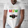 Queen MSW Social Work Grads Masters Graduation Men's V-Neck T-Shirt