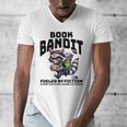 Racoon-Bookworm-Book Bandit-Fueled By Fiction Men's V-Neck T-Shirt