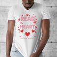 Read Your Heart Out Valentine Reading Book Lover Teacher Premium Tri-Blend Men's V-Neck T-Shirt