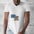RED Friday For My Dad Military Veteran Deployed Men's V-Neck T-Shirt