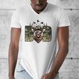 Retro Camo Dad Hunting Camouflage Deer Matching Men's V-Neck T-Shirt