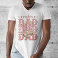 Rodeo Dad Pink Boots Coquette Cow-Girl Birthday Party Men's V-Neck T-Shirt