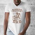 Rodeo Dad Western Cowboy Daddy Family Matching Father's Day Men's V-Neck T-Shirt