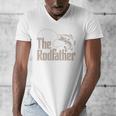 Rodfather Bass Fish Dad Joke Fishing Daughter Son Men's V-Neck T-Shirt