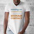 Running On Armwrestling Social Introvert Humor Vintage Men's V-Neck T-Shirt