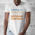 Running On Backpacking Social Introvert Humor Vintage Men's V-Neck T-Shirt Running On Backpacking Social Introvert Humor Vintage Men's V-Neck T-Shirt