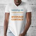 Running On Cards Making Social Introvert Humor Vintage Men's V-Neck T-Shirt