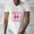 Senior 2026 Class Of 26 Coquette Pink Bow Graduation Sister Men's V-Neck T-Shirt