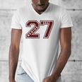 Senior 2027 Maroon Senior Class Of 27 Jersey Graduation Men's V-Neck T-Shirt