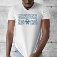 Senior 26 Graduation Class Of 2026 Bow Blue Toile Floral Men's V-Neck T-Shirt