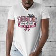 Senior Class Of 2027 Coquette Pink Bow Graduation 2027 Women Men's V-Neck T-Shirt