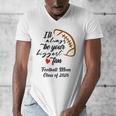 Senior Football Mom Class Of 2026 Graduation Graduate Men's V-Neck T-Shirt